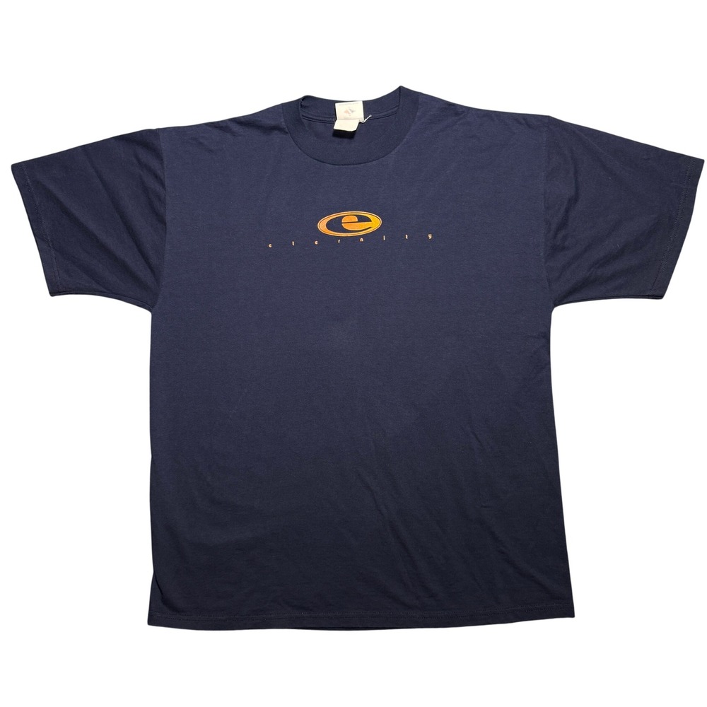 Vintage Eternity T-Shirt Navy Blue 90s Tech Streetwear Large